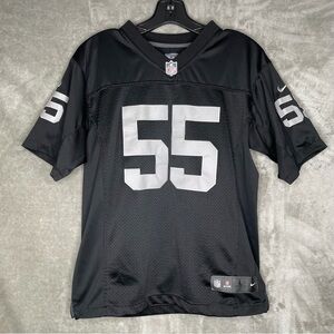Rolando McClain #55 Oakland Raiders Jersey Youth Large 14/16 Black Silver NFL